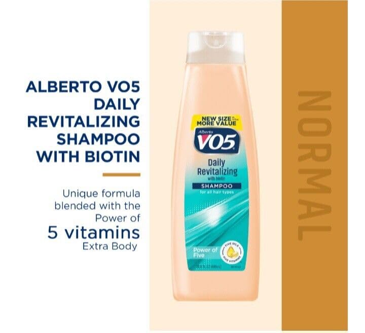 VO5 bottle in hand for size comparison and travel-friendly benefit
