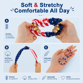 VOCOSTE bracelet and hairbands styled on a table showing coordinated look benefit