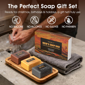 VOERUY rich lather on hand demonstrating effective cleansing and softening
