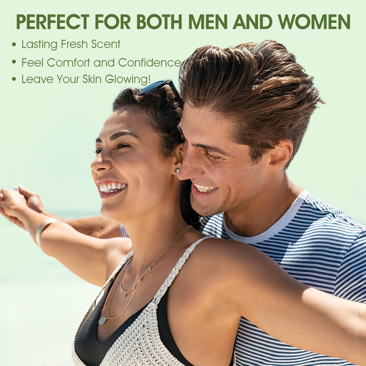 VOERUY lifestyle shot in shower showing underarm use and fresh feel