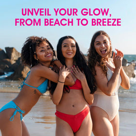 VOERUY placed in a beach bag representing pre-holiday prep and confidence