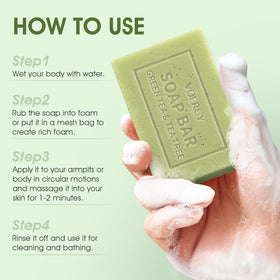 VOERUY bars in hand for scale and ease-of-use demonstration