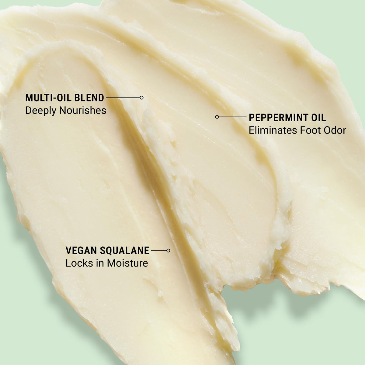 VOESH close-up of balm texture highlighting smooth, non-greasy finish
