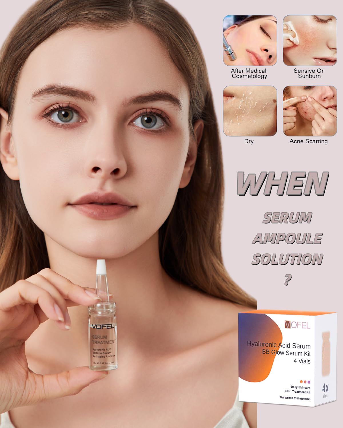 VOFEL microneedling application showing post-needling serum support for moisture
