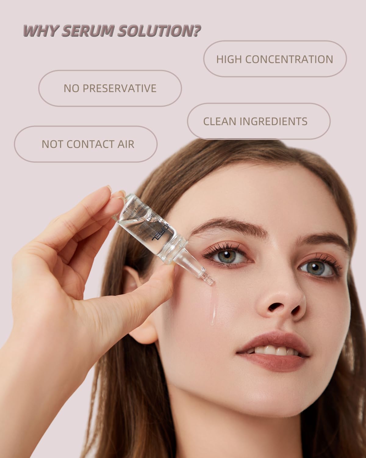 VOFEL single vial close-up highlighting label clarity and ingredient focus