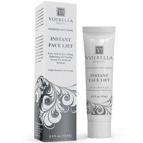 VOIBELLA BEAUTY front packaging showing compact tube and quick lift benefit