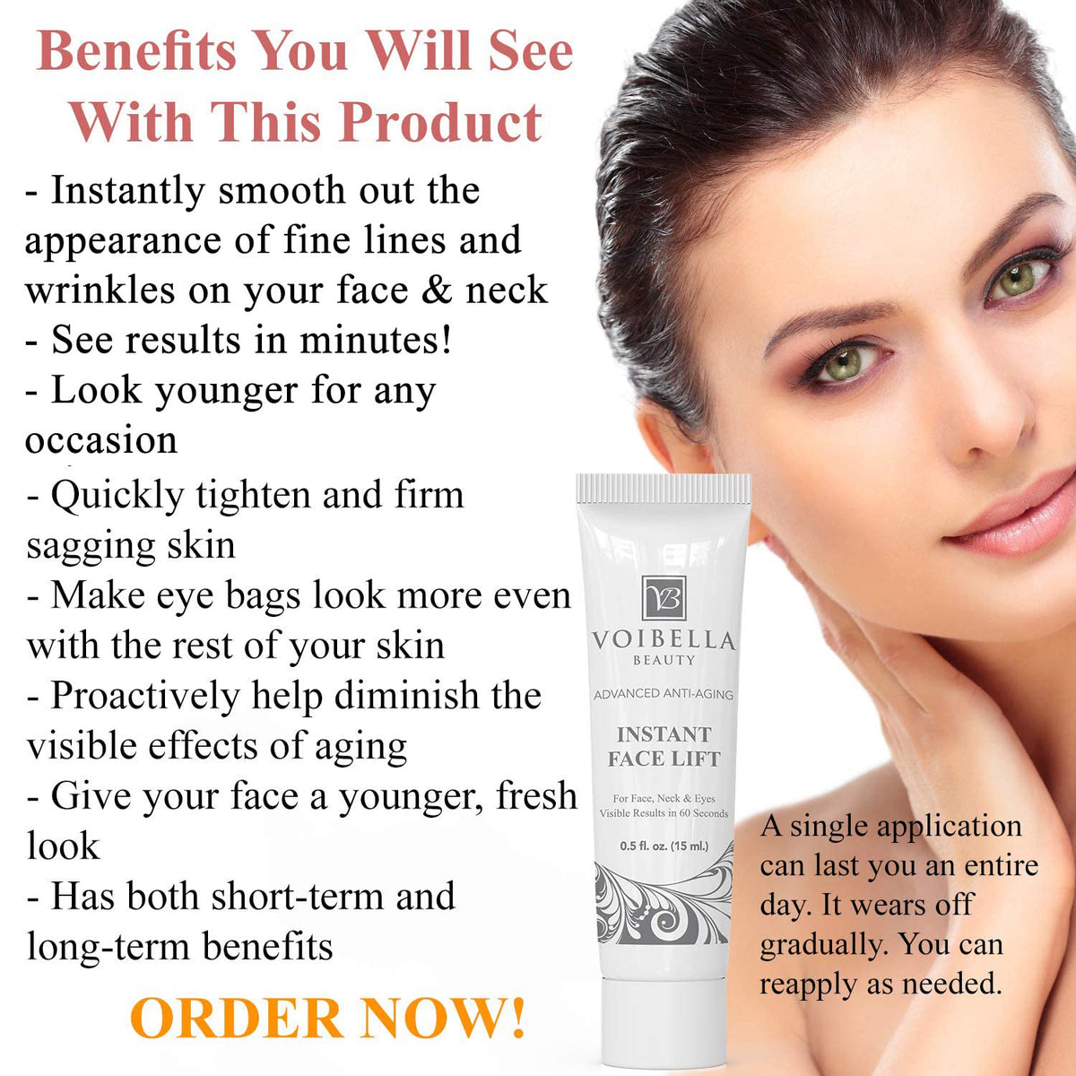 VOIBELLA BEAUTY cream texture close-up illustrating smooth spreadable formula