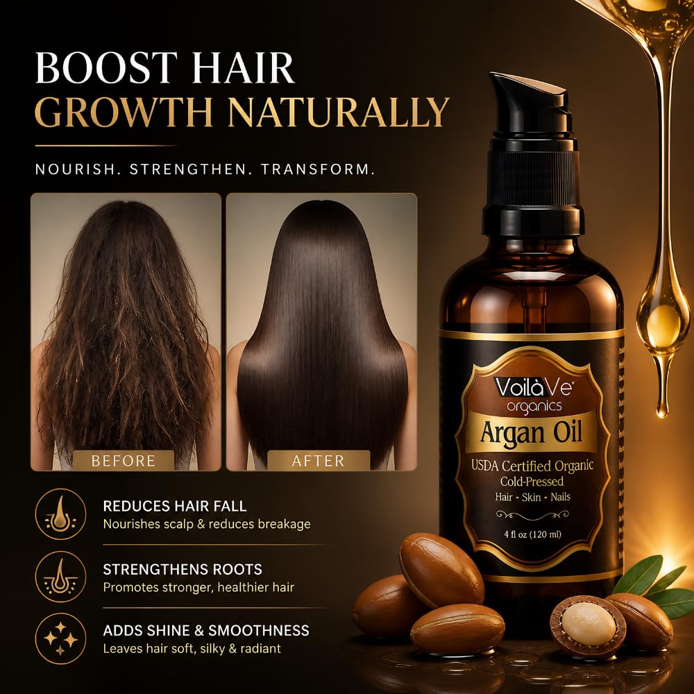 VoilaVe hair before and after smoothing for improved manageability