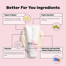Volition pump and label close-up highlighting clean formula benefits and ingredients