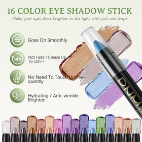 Model applying VolksRose stick on eyelid demonstrating quick application