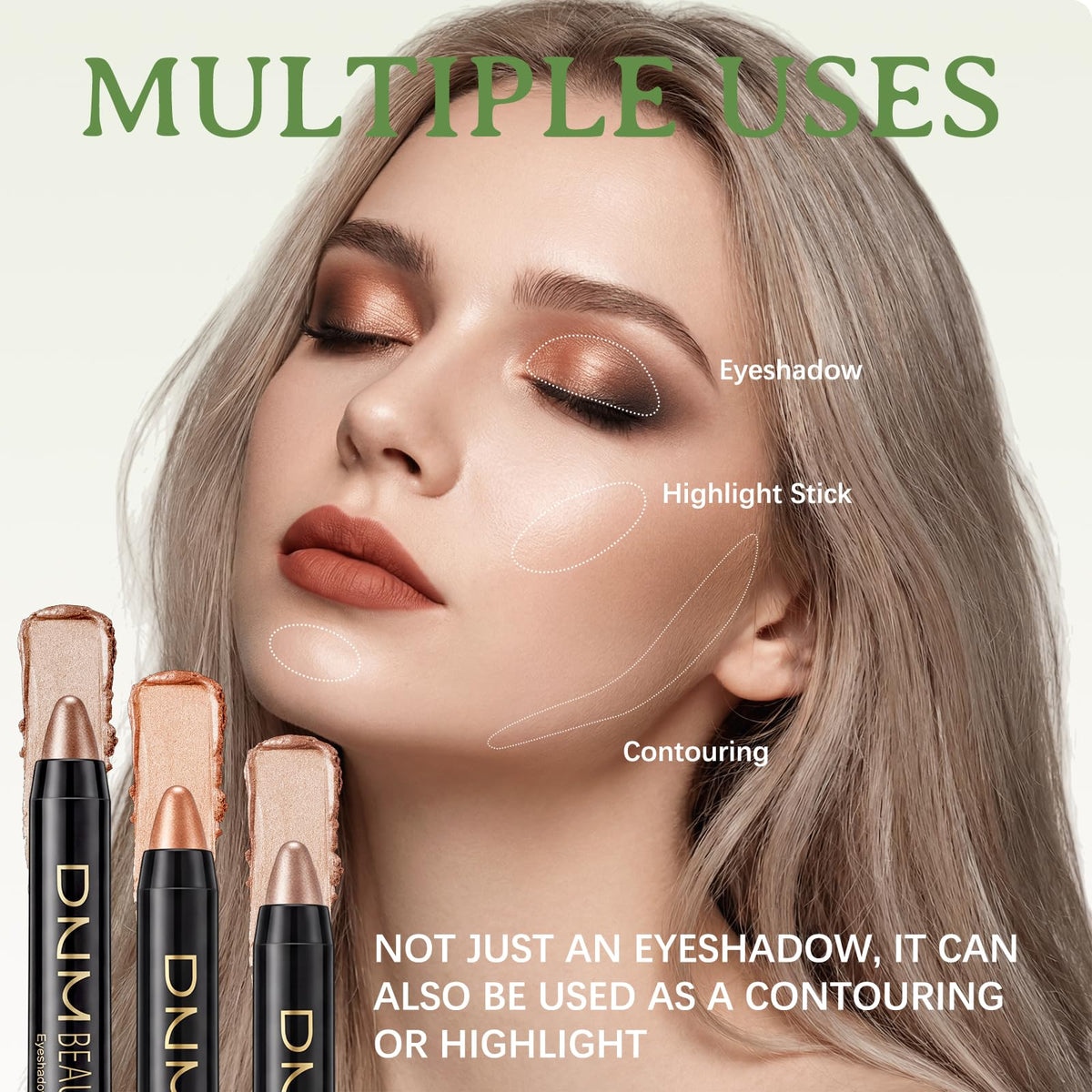 VolksRose array of open shadow sticks displaying color range and ease