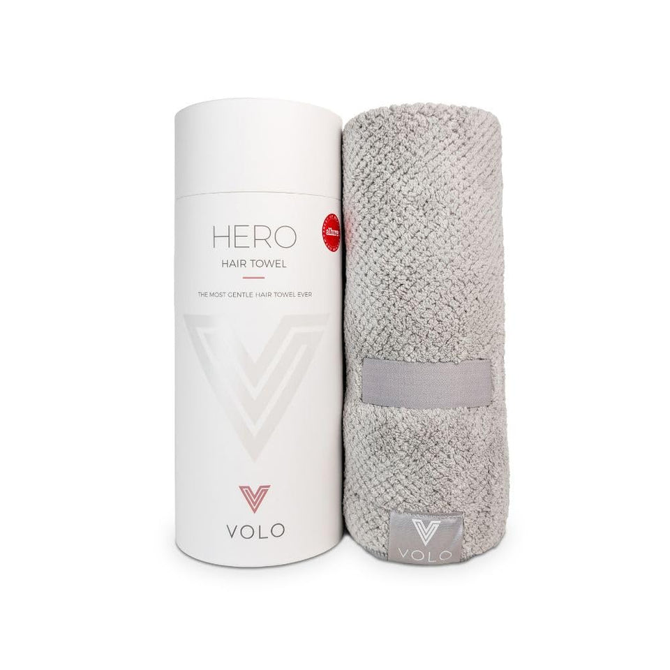 VOLO front packaging Luna Gray showing premium reusable tube and branding benefits