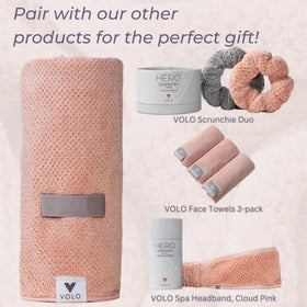 VOLO towel packaged in hero tube showing sustainable reusable gift appeal