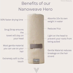 VOLO towel in use plopping curly hair demonstrating curl protection and reduced frizz