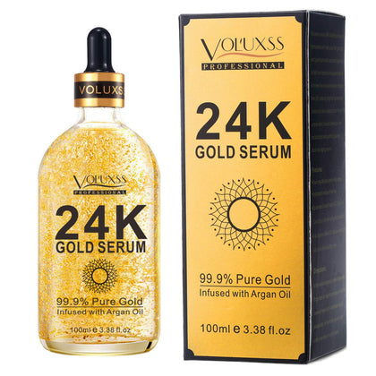 Voluxss bottle front view showing elegant label and premium packaging benefit glow
