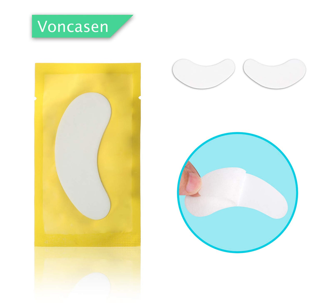 Voncasen close-up of gel pad texture highlighting cooling hydrogel and smooth adhesive edge for comfort