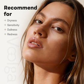 Voolga ingredient label detail highlighting sodium hyaluronate and gentle formulation
