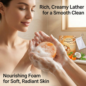 VOSETOKELA soap inside included mesh pouch producing rich foam for efficient use