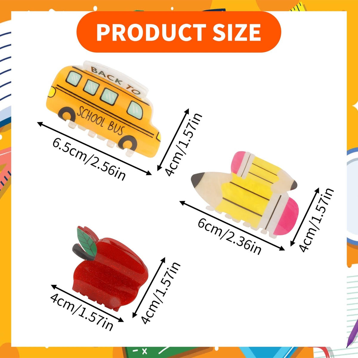 Vovii apple clip next to ruler illustrating compact size and precise hold