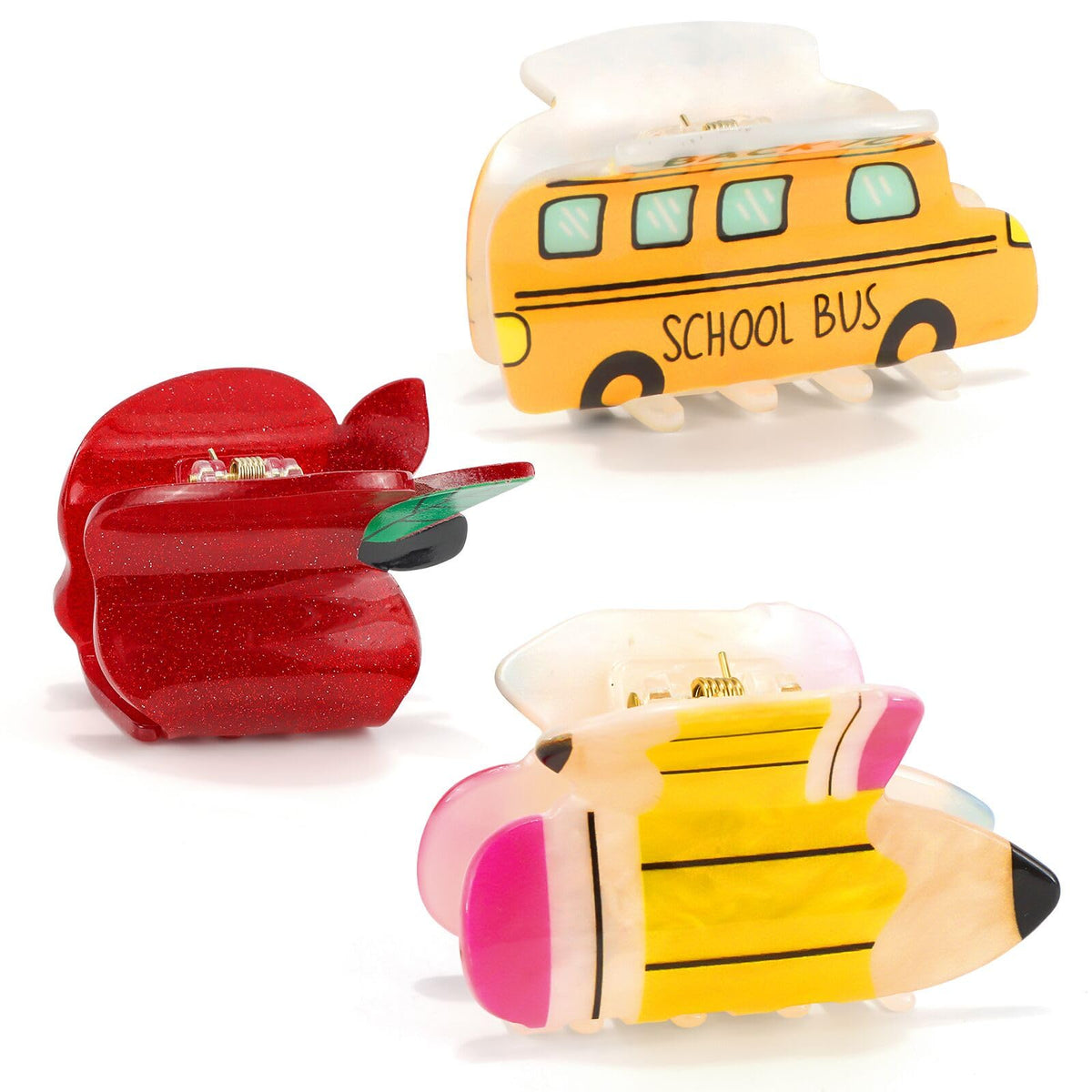 Vovii front view of three clips showing playful teacher designs and easy giftability