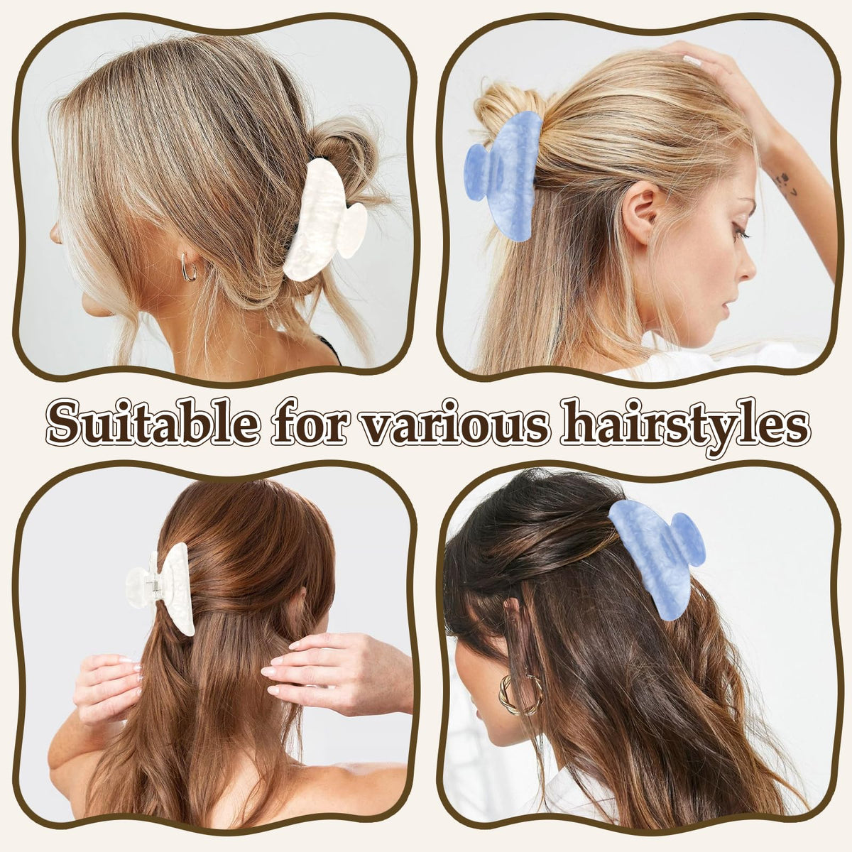 Vovii clip securing thick hair for confidence and all-day hold