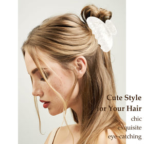Vovii clip worn in half-up style offering polished everyday look