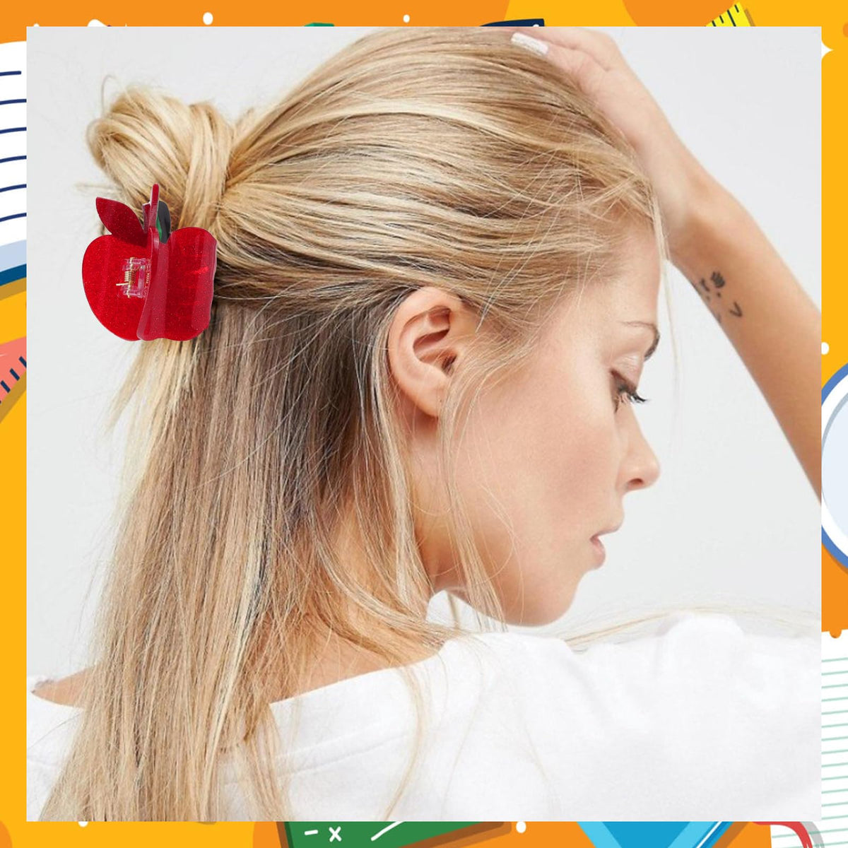 Vovii pencil clip worn in hair demonstrating tidy, professional styling