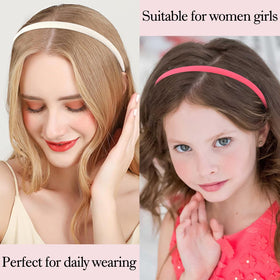 Vovii headband on long-haired model illustrating stylish gentle hold
