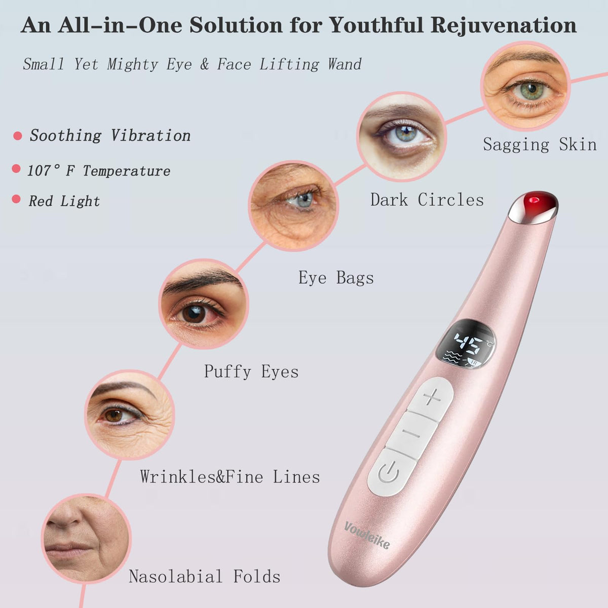 Vowleike rose gold detail close-up highlighting finish and durable build benefit