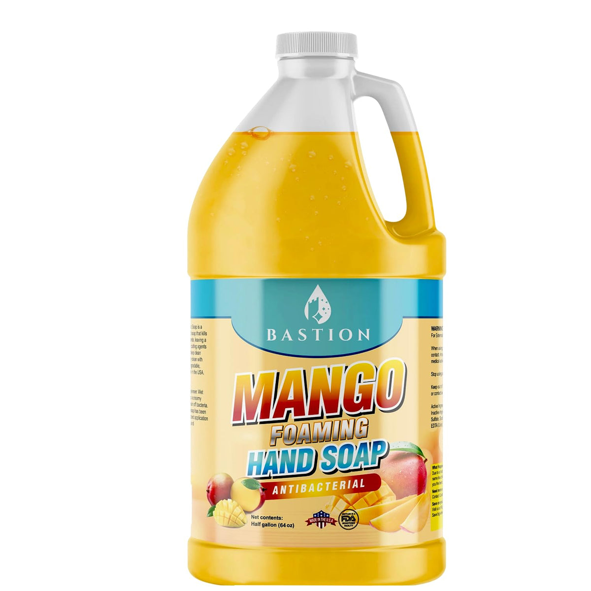 Voyager Bastion front jug showing mango-scented refill and large size benefit
