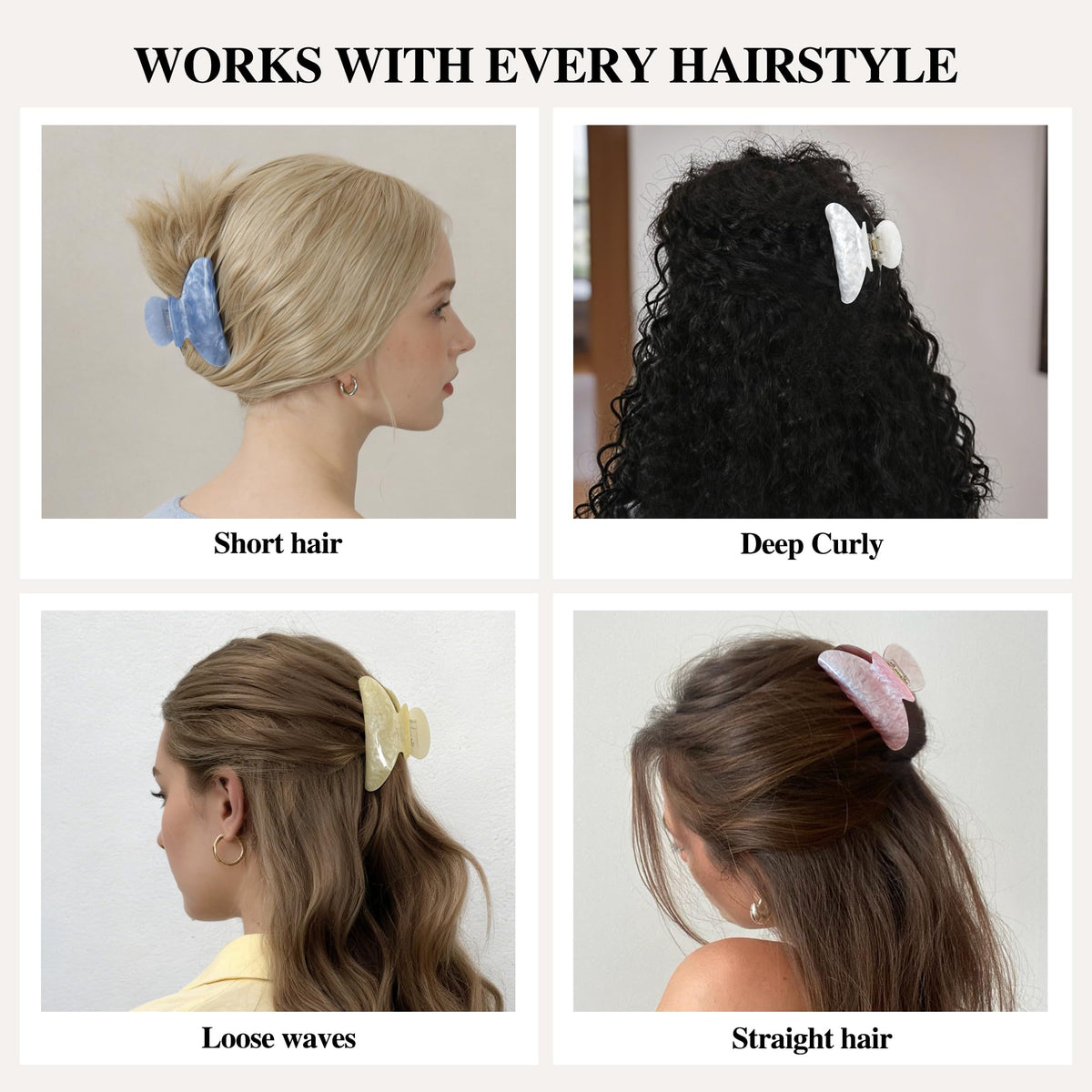 VRbeatter clip holding thin hair without slipping or creasing