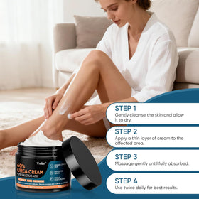 VREKEF before and after feet comparison showing improved skin texture