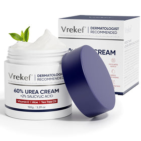 VREKEF front tube 5.29 oz showing product and strength to treat rough heels