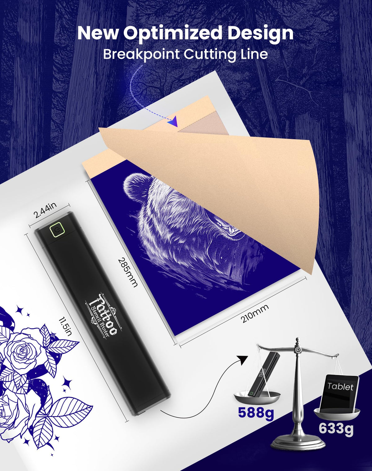 vretti P84 printing onto transfer paper demonstrating fast stencil output