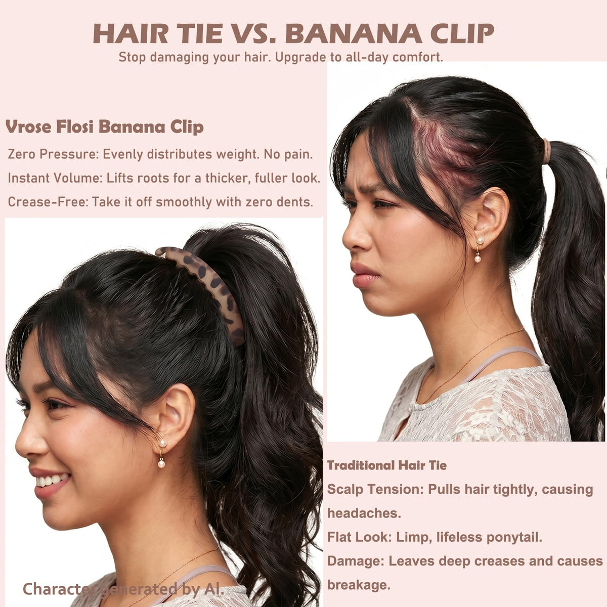 Vrose Flosi soft‑touch coating texture offering comfortable, non‑slip feel