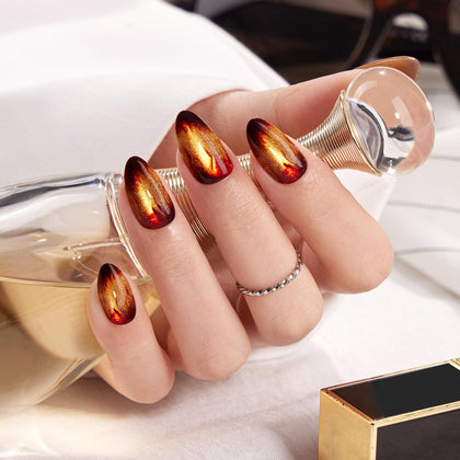 VSALON front packaging showing golden cat-eye design and included accessories