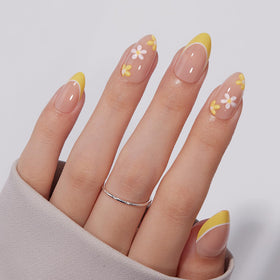 VSALON front packaging showing lemon yellow French tip set and kit benefits