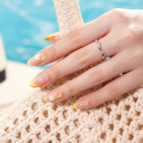 VSALON nails worn on hands in lifestyle setting for instant polished look