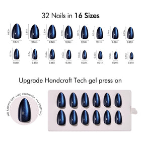 VSALON layout of 16 sizes and 32 pieces ensuring precise fit for most nails