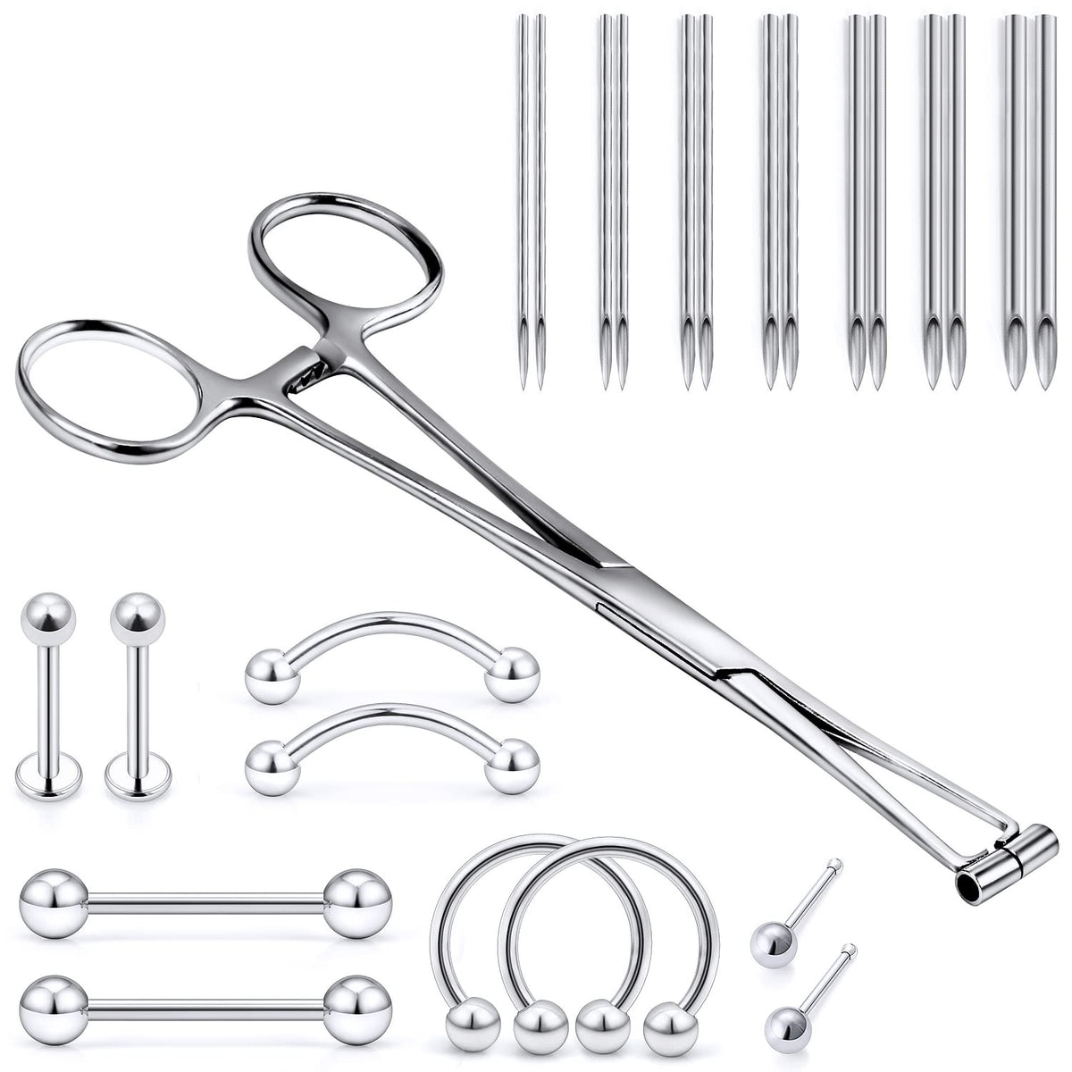Vsnnsns forceps front view showing polished surgical steel and secure grip