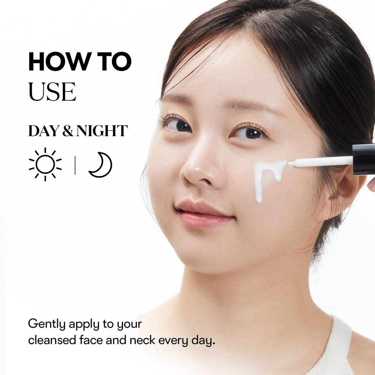VT COSMETICS application on forehead demonstrating firming and smoothing effect