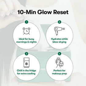 VT COSMETICS mask worn on model demonstrating soothing fit and quick hydration