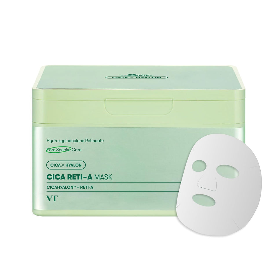 VT COSMETICS front packaging showing 30-sheet box and benefits