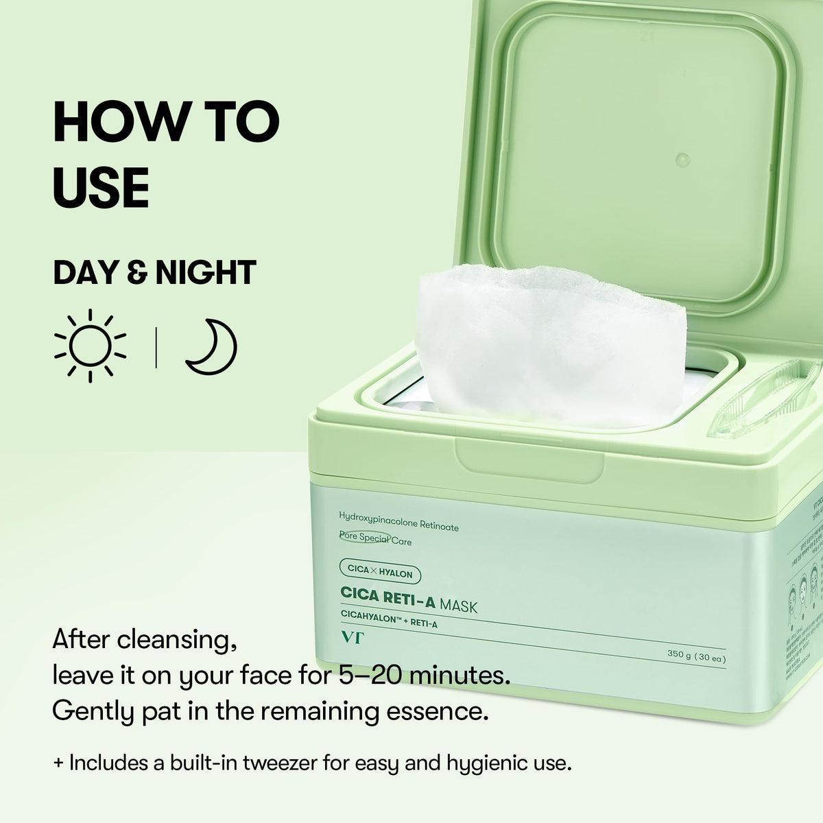 VT COSMETICS mask packet next to hand to show compact daily size