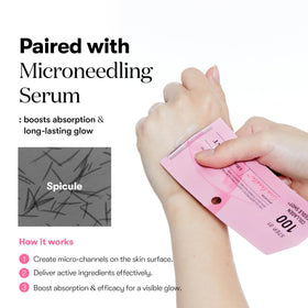VT COSMETICS mask turning transparent to show collagen absorption progress