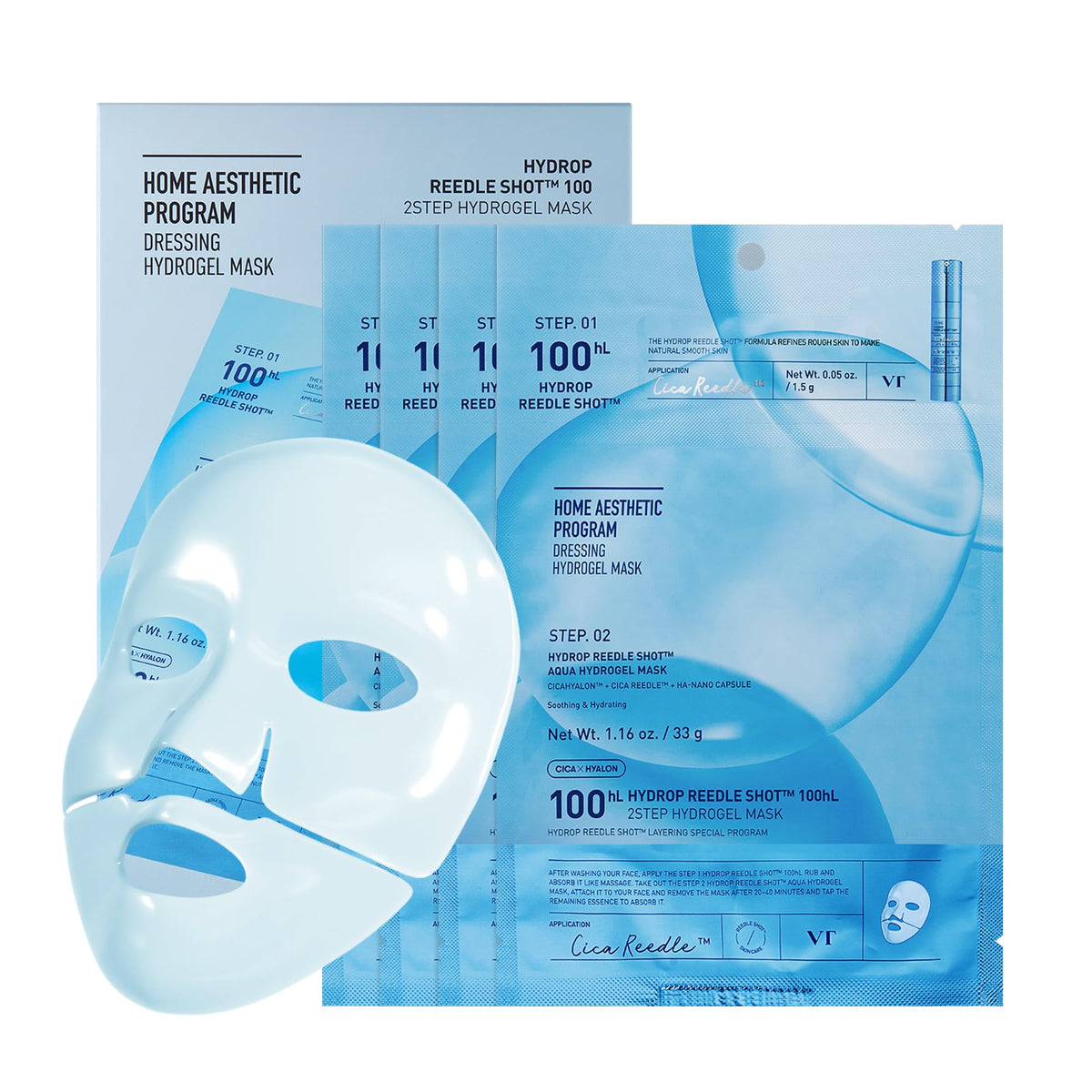 VT COSMETICS front packaging showing hydrop reedle shot benefits