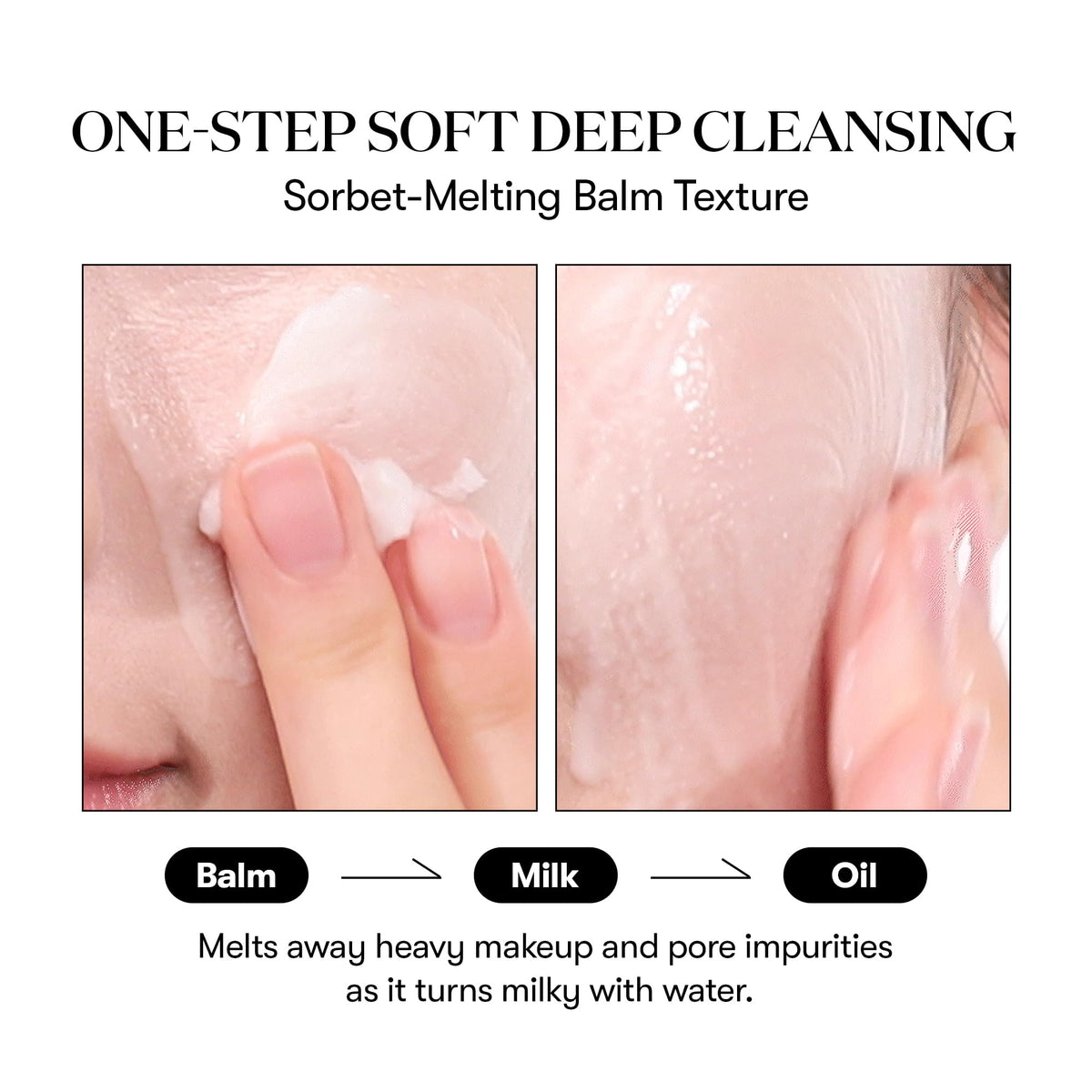 VT COSMETICS in-use demonstration removing makeup gently and hydrating skin