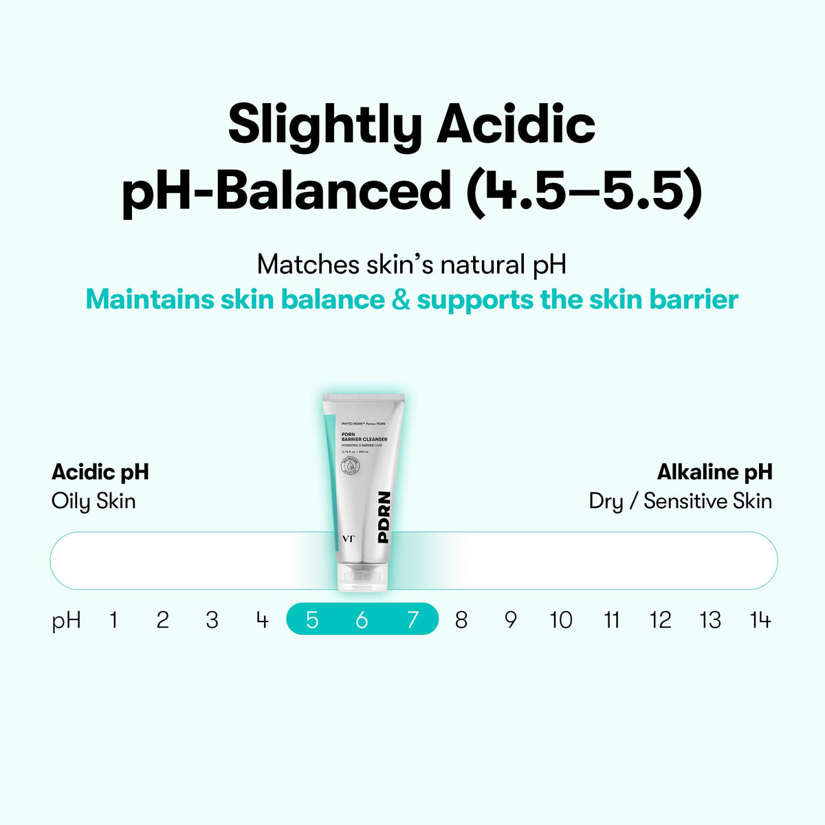 VT COSMETICS product beside ceramide and panthenol visuals highlighting barrier care