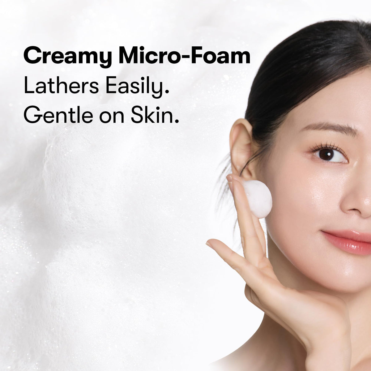 VT COSMETICS cleanser in hand foaming to show soft application