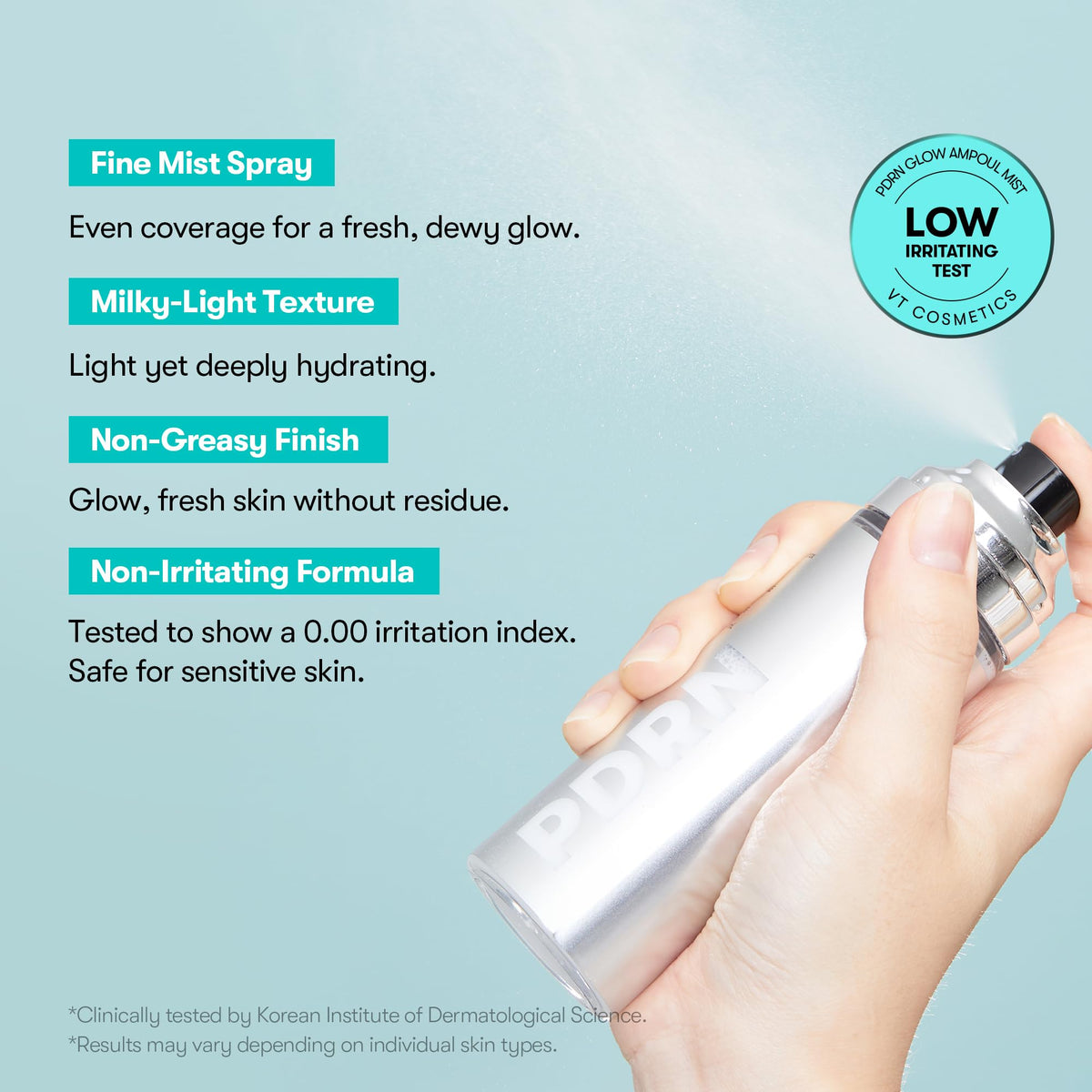 VT COSMETICS bottle on bathroom shelf showing daily routine convenience